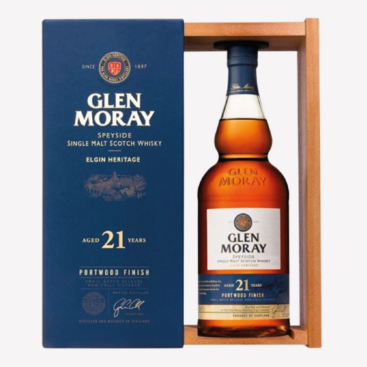 GLEN MORAY 21 YEARS OLD PORT CASK