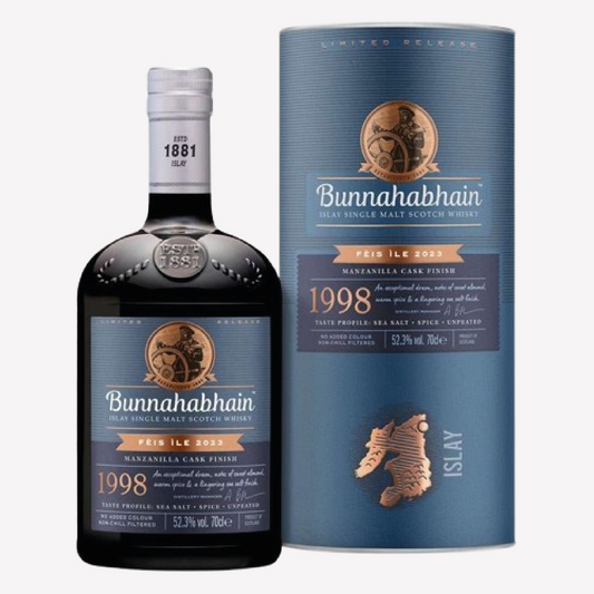BUNNAHABHAIN 1998 FÈIS ÌLE 2023 MANZANILLA CASK