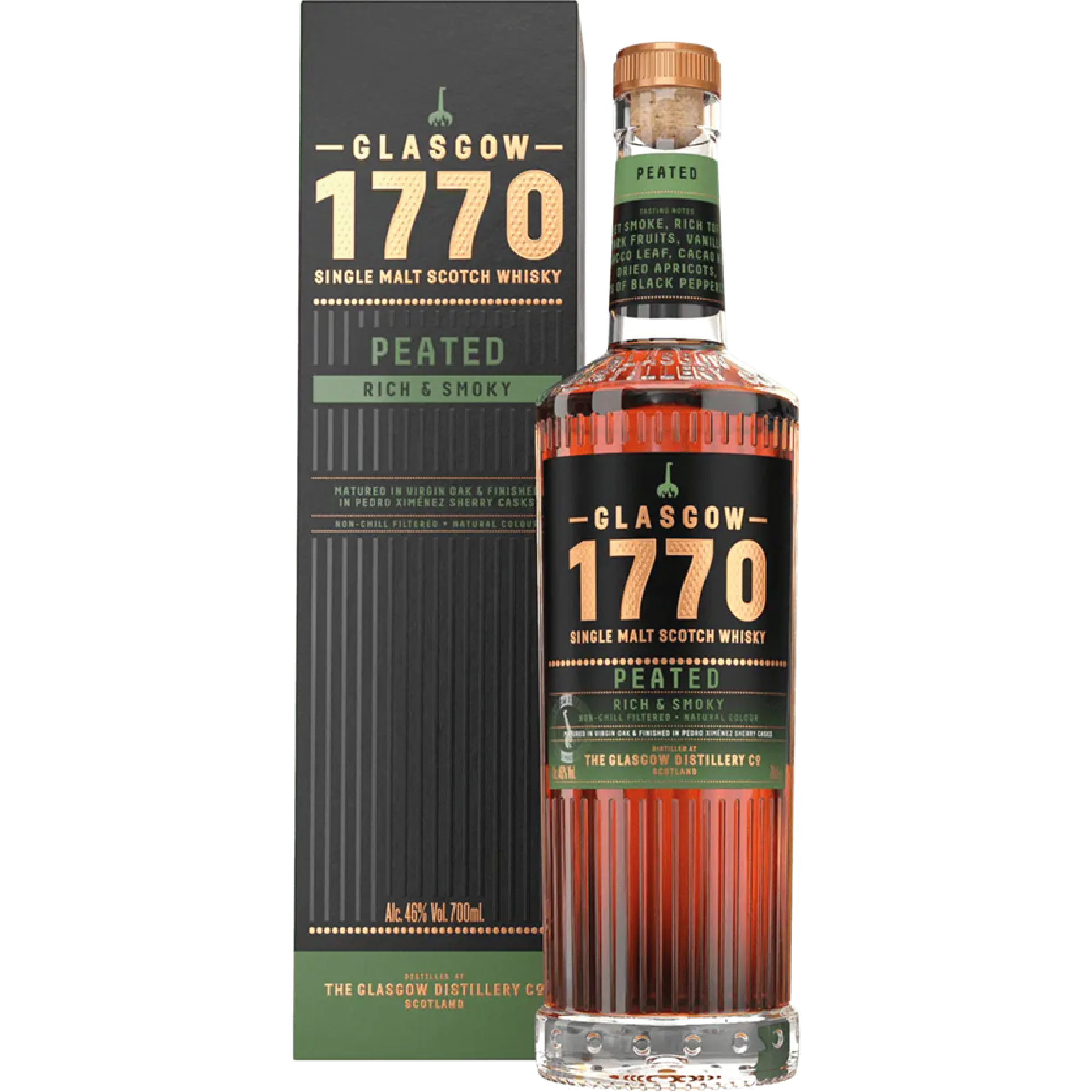 GLASGOW 1770 PEATED SINGLE MALT – Produktbild Whisky bei Christoffel Spirit Davos