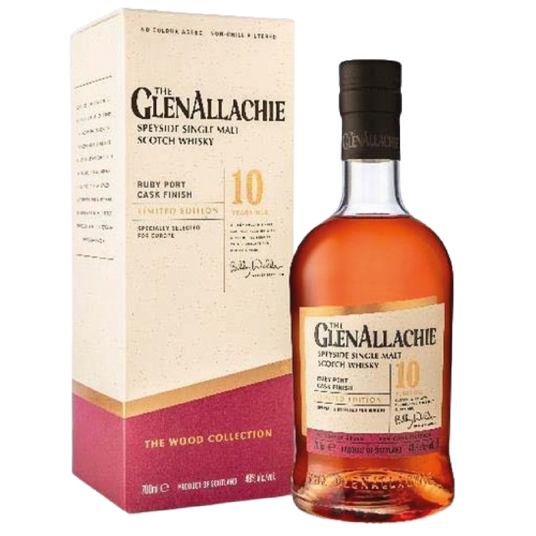 GLENALLACHIE 10 years old Limited Edition Ruby Port Cask Finish – Produktbild Whisky bei Christoffel Spirit Davos