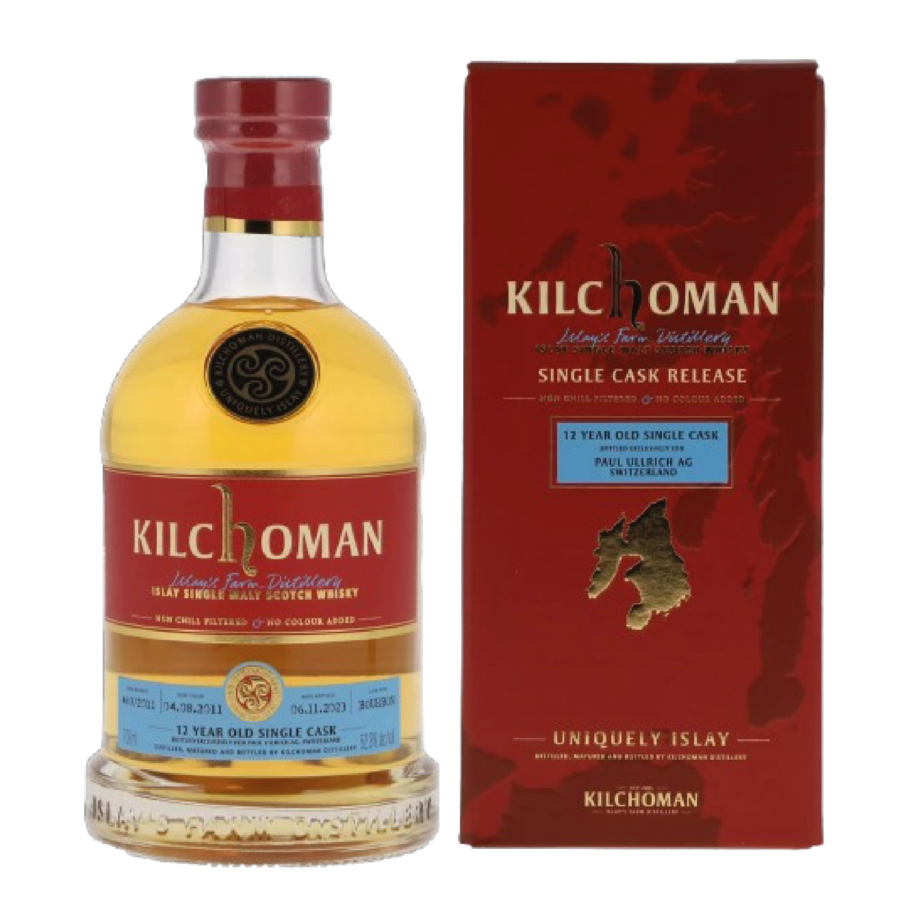 Kilchoman 12 Years 2011 - Islay Single Malt Scotch Whisky - Single Cask exkl. Paul Ullrich – Produktbild Whisky bei Christoffel Spirit Davos