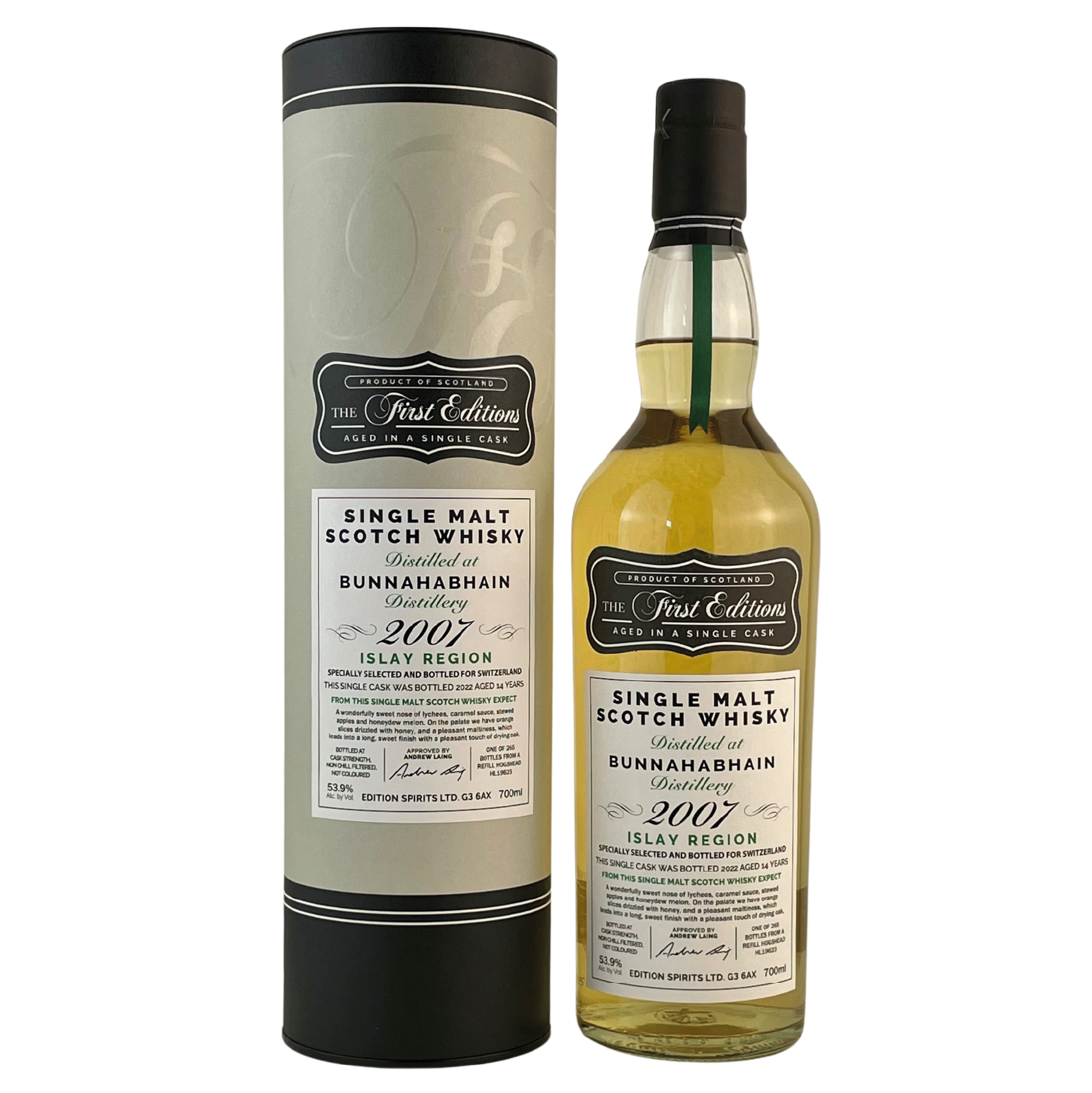 BUNNAHABHAIN 2007 - 14 YEARS - The First Editions - Swiss Exclusive – Produktbild Whisky bei Christoffel Spirit Davos