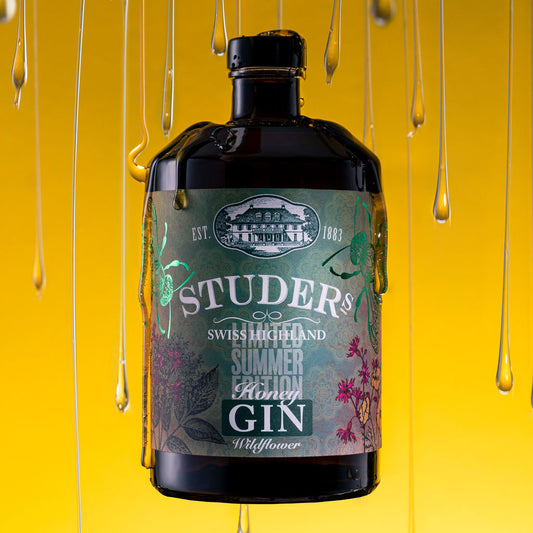 Swiss Highland Honey Gin - Limited Summer Edition - "WILDFLOWER" – Detailansicht Whisky bei Christoffel Spirit Davos